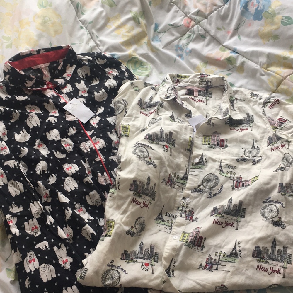 Victory secret pajamas tops